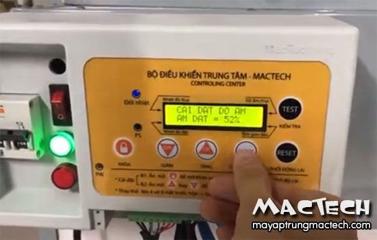 Hướng dẫn cách cài đặt độ ẩm trên máy ấp trứng Mactech