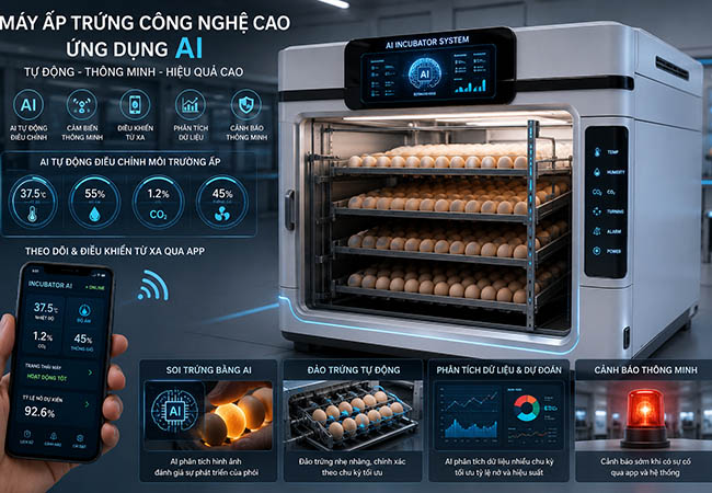 Ấp trứng kết hợp AI